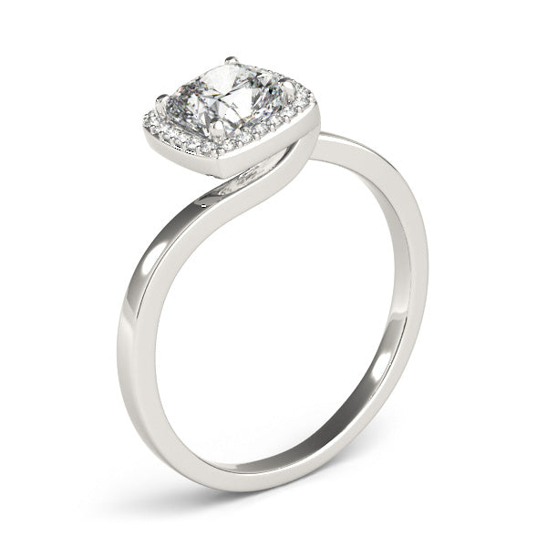 Halo Square & Cushion Engagement Ring (84764)