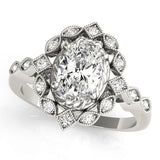 Oval Color Rings Engagement Ring