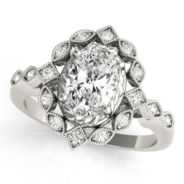 Oval Color Rings Engagement Ring
