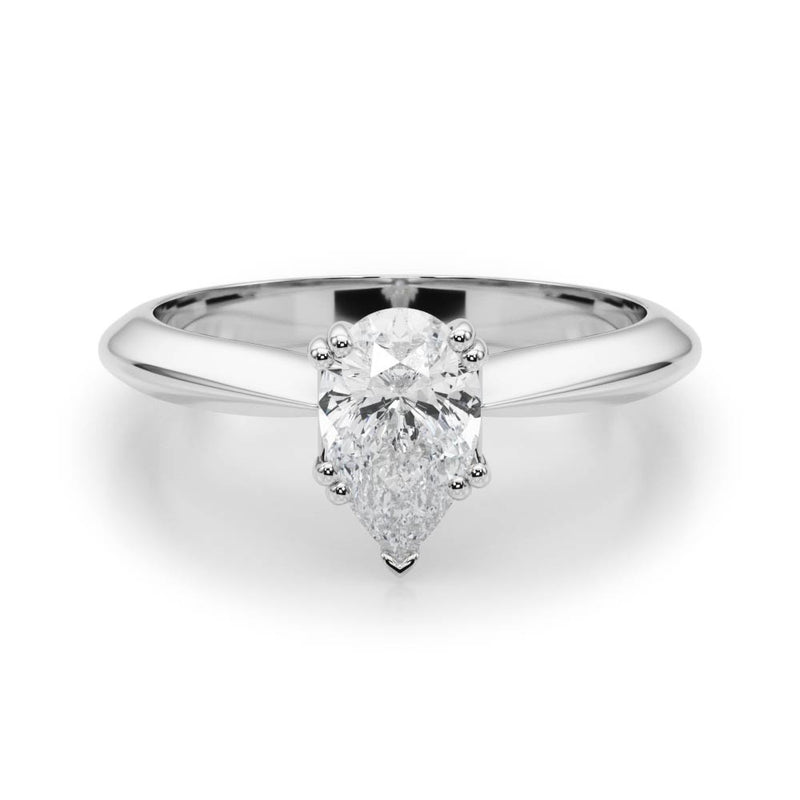 Double Prong Pear Engagement Ring (84957)