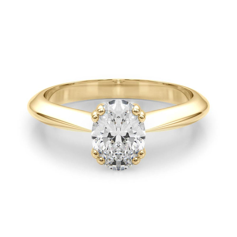 Double Prong Oval Engagement Ring (84959)