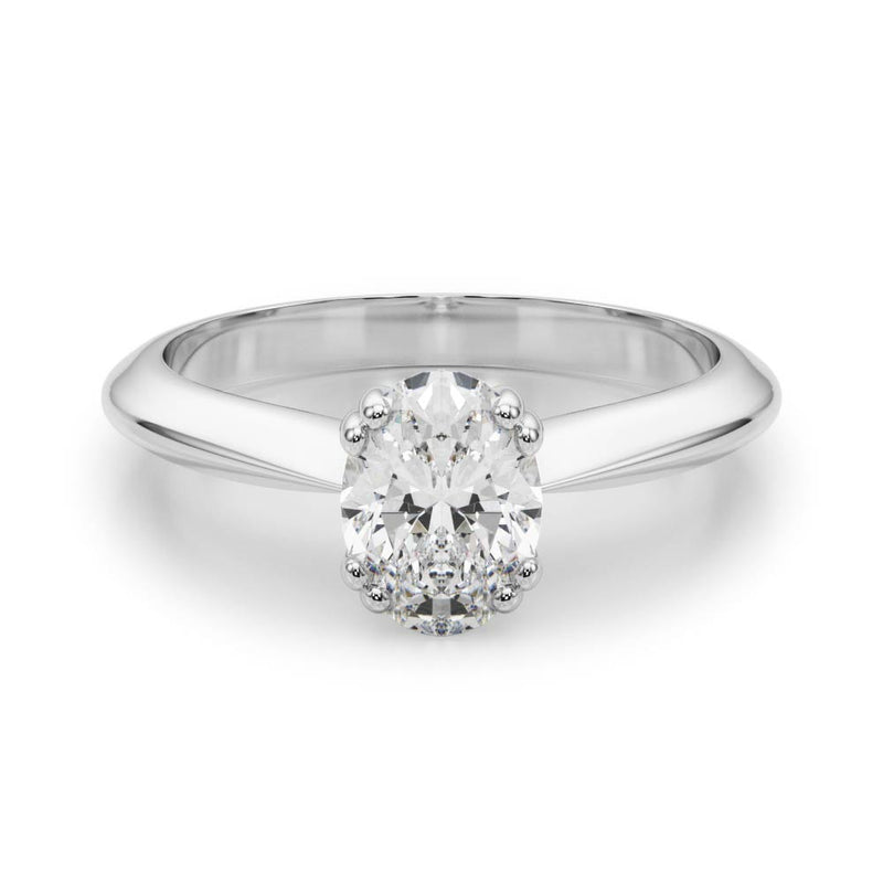 Double Prong Oval Engagement Ring (84959)