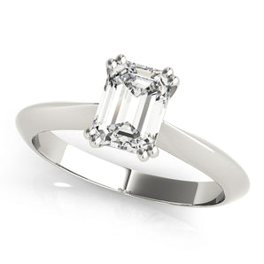 Double Prong Emerald Cut Engagement Ring (84960)