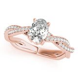 Oval Ring With Braided Shank Engagement Ring (85000)