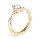 Oval Ring With Braided Shank Engagement Ring (85000)