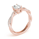 Oval Ring With Braided Shank Engagement Ring (85000)