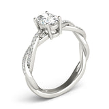 Oval Ring With Braided Shank Engagement Ring (85000)