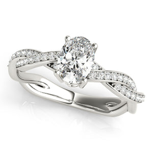 Oval Ring With Braided Shank Engagement Ring (85000)