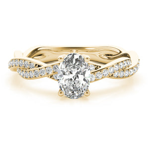 Oval Ring With Braided Shank Engagement Ring (85000)
