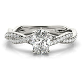 Oval Ring With Braided Shank Engagement Ring (85000)