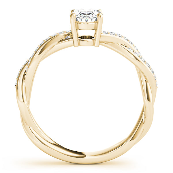 Oval Ring With Braided Shank Engagement Ring (85000)