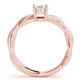Oval Ring With Braided Shank Engagement Ring (85000)
