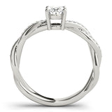 Oval Ring With Braided Shank Engagement Ring (85000)