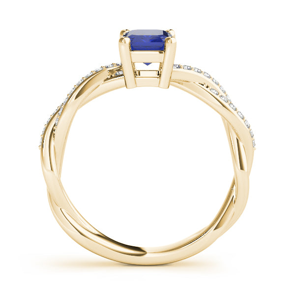 Emerald Cut Ring With Braided Shank Engagement Ring (85001)
