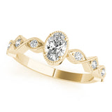 Oval Color Center Ring Engagement Ring (85040)