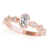 Oval Color Center Ring Engagement Ring (85040)