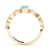 Oval Color Center Ring Engagement Ring (85040)