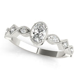 Oval Color Center Ring Engagement Ring (85040)