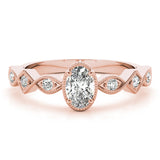 Oval Color Center Ring Engagement Ring (85040)