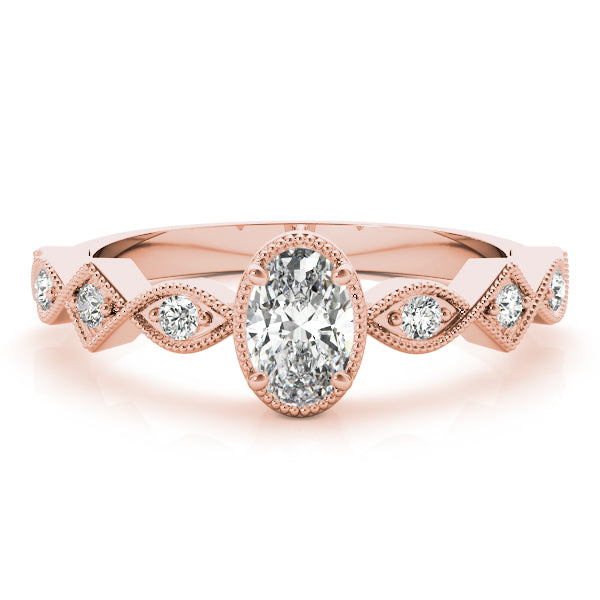 Oval Color Center Ring Engagement Ring (85040)