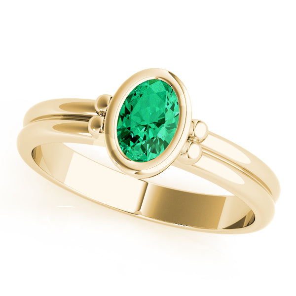 Oval Color Center Ring Engagement Ring (85041)