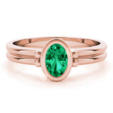 Oval Color Center Ring Engagement Ring (85041)