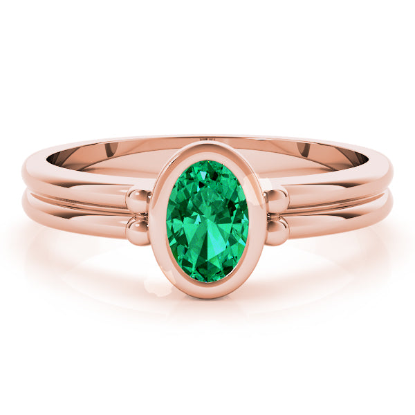Oval Color Center Ring Engagement Ring (85041)