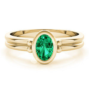 Oval Color Center Ring Engagement Ring (85041)