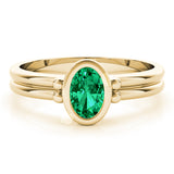 Oval Color Center Ring Engagement Ring (85041)