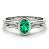Oval Color Center Ring Engagement Ring (85041)