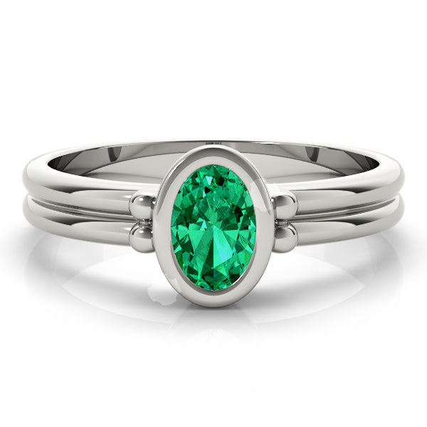 Oval Color Center Ring Engagement Ring (85041)