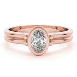 Oval Color Center Ring Engagement Ring (85041)
