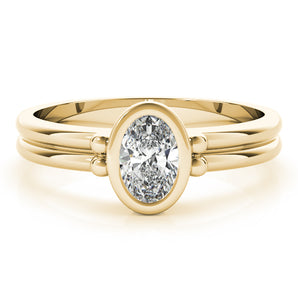 Oval Color Center Ring Engagement Ring (85041)