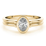 Oval Color Center Ring Engagement Ring (85041)