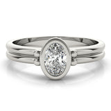 Oval Color Center Ring Engagement Ring (85041)