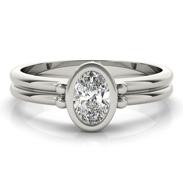 Oval Color Center Ring Engagement Ring (85041)