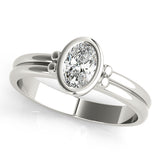 Oval Color Center Ring Engagement Ring (85041)
