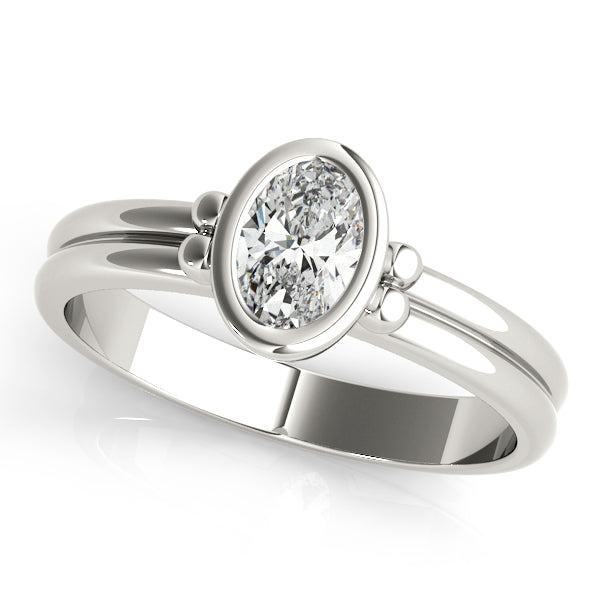 Oval Color Center Ring Engagement Ring (85041)