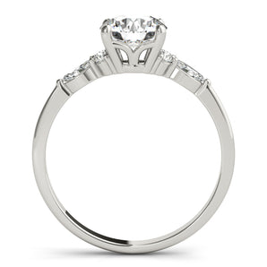 Three-Stone Ring With Marquise Side Stones Engagement Ring - alt view