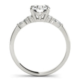 Three-Stone Ring With Marquise Side Stones Engagement Ring - alt view
