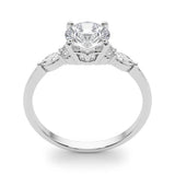 Three-Stone Ring With Marquise Side Stones Engagement Ring - alt view
