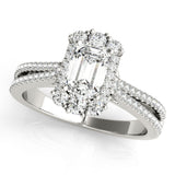 Emerald Cut Engagement Ring (85145)