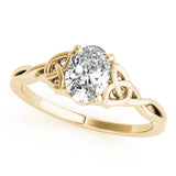 Oval Color Solitaire Engagement Ring (85155)