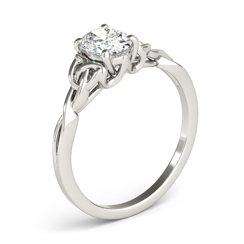 Oval Color Solitaire Engagement Ring (85155)