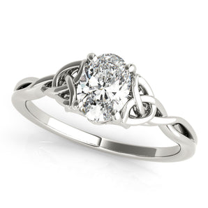 Oval Color Solitaire Engagement Ring (85155)