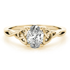 Oval Color Solitaire Engagement Ring (85155)