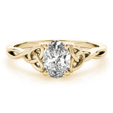 Oval Color Solitaire Engagement Ring (85155)