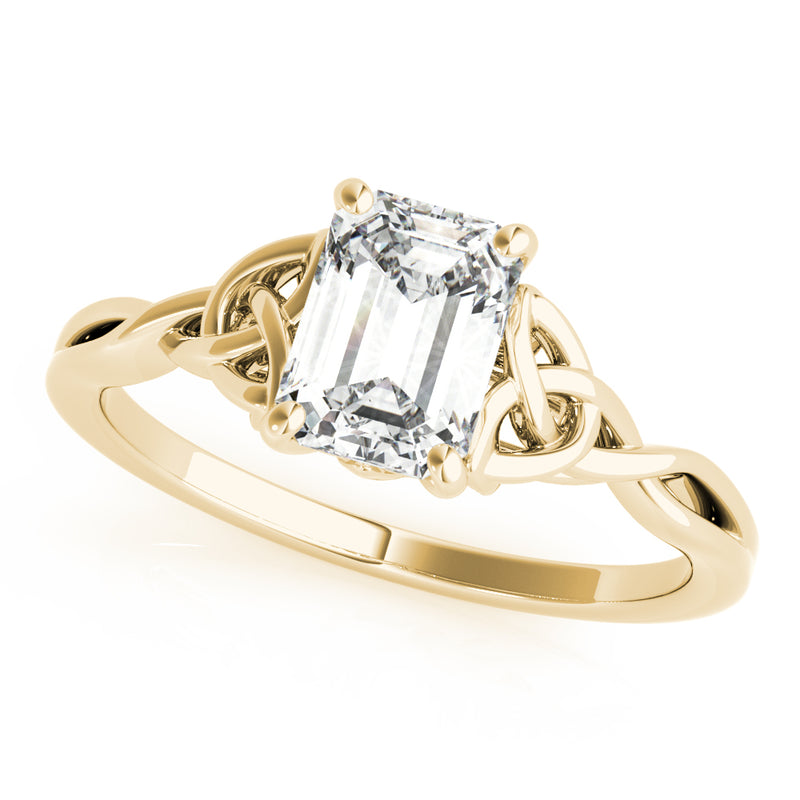 Emerald Cut Color Solitaire Engagement Ring (85156)