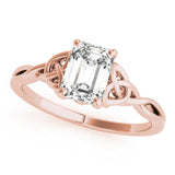 Emerald Cut Color Solitaire Engagement Ring (85156)