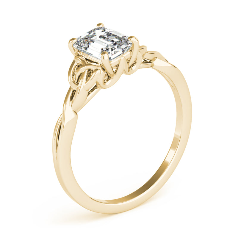 Emerald Cut Color Solitaire Engagement Ring (85156)